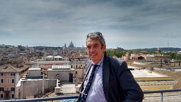 Me against backdrop of Rome & the Vatican